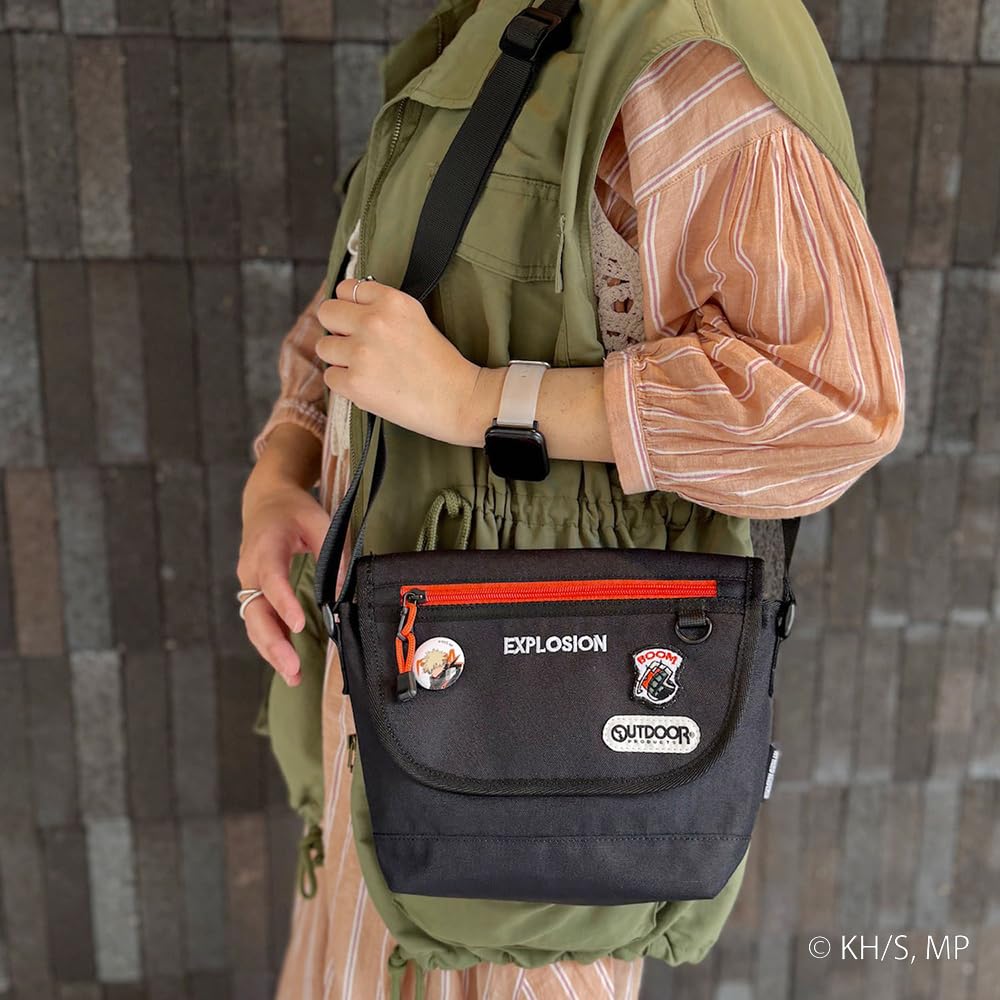 Hero Academia x OUTDOOR Flap Shoulder Bag with Can Badge ODHA02 Orange [My PRODUCTS]