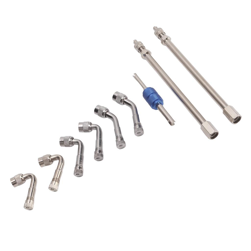 Valve Stem Extenders Metal 45 90 135 Degree Tire Dually Valve Stem Extension Adaptor for Cars Pickups Trucks Lawn Mowers