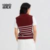 Benlai Women's Layered Look Stripe Knit Polo T-Shirt