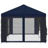 Pavilion with Side Walls 6 X 3 M Blue Polyester and Steel 190 G M²