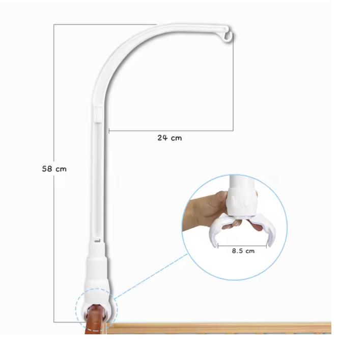 

Baby Rattle Toys 0-12 Months White Rotary Mobile on The Bed Newborn Music Box Bed Bell Toy Holder Bracket Baby Toys for Boy Girl