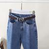 Damen High Waist Harem Jeans - Herbst 2021, Gerader Lockerer Schnitt, Schlanker Neun-Punkt-Schnitt, All-Match Daddy Karottenhose