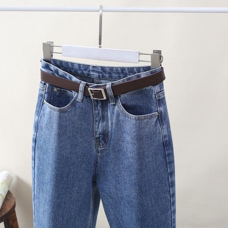 Damen High Waist Harem Jeans - Herbst 2021, Gerader Lockerer Schnitt, Schlanker Neun-Punkt-Schnitt, All-Match Daddy Karottenhose
