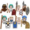 Kids Toys Ancient Egyptian Soldiers Tribal Warriors Cartoon Figures Model Building Blocks Childrens Birthday Gifts