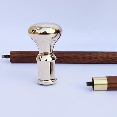 Tasarımcı Prinç Düz Uzun Kafa Kolu Antik Stil Baston Kamışı Kırmızı Ahşap Iki Kat Tasarım Şaft Kamışı Hediye için En Iyi