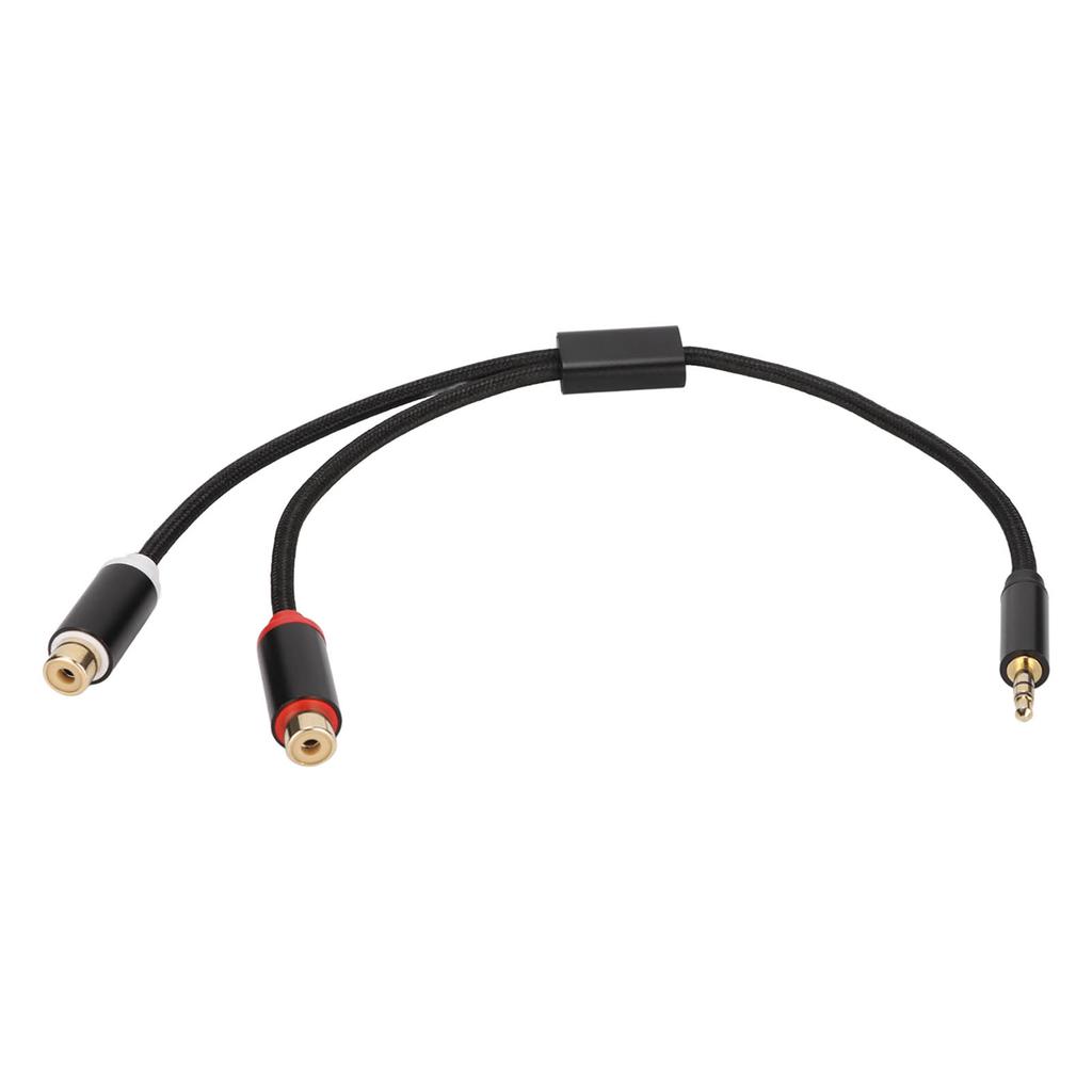 3.5mm Male to 2 RCA Female Cable HiFi Gold Plated Plug 2 Way Transmission Stereo Sound Cable Y