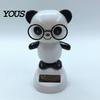 Fatigue Relief Car Accessory Solar Panda Ornament, Plastic Pendant, Automatic Head Swinging Black And White Ornament Doll, Dashboard Cute Interior