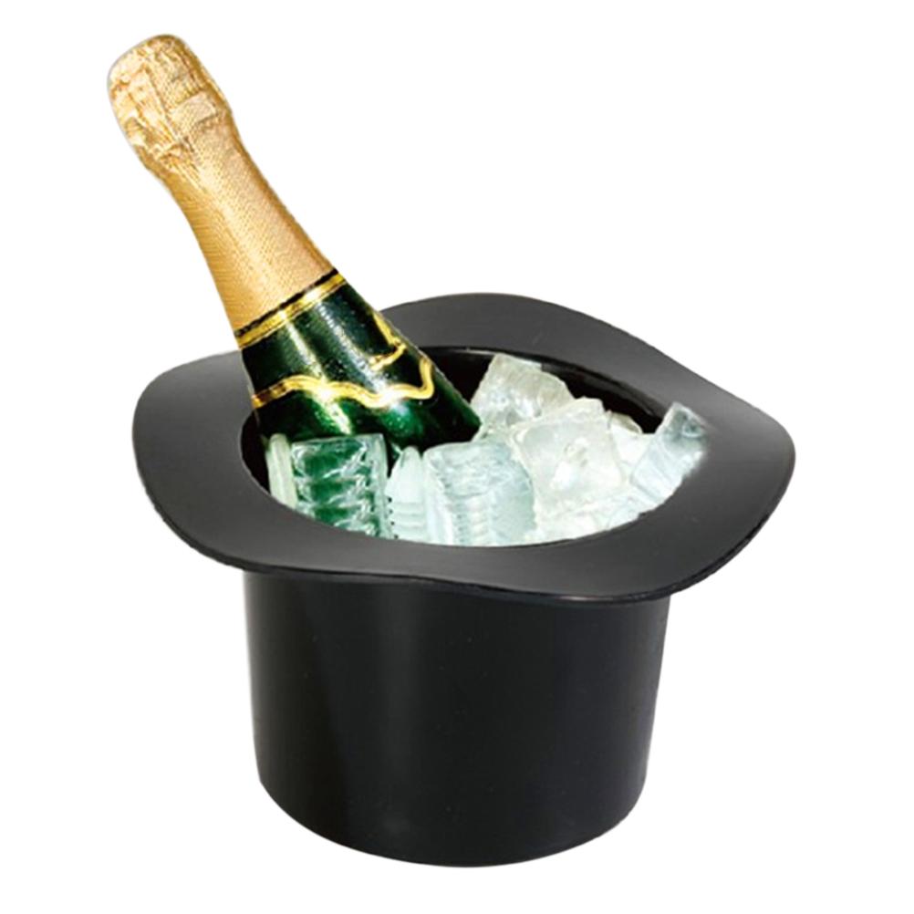 Konnwei Black Oval Wine Ice Bucket Fashion Magical Cooling Bucket For Champagne Wine Beer