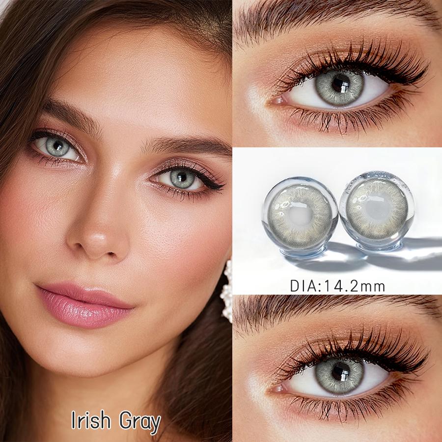 

FRESHLADY Цветные контактные линзы 14.2мм Мягкие годовые линзы 2шт – Натуральные и удобные для ежедневного ношения, на фестиваль, для макияжа