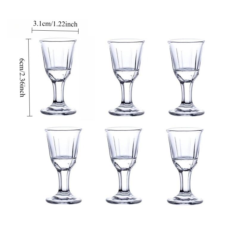 

10ml/25ml/35ml Creative Wine Glass Transparent Shot Glass Cocktail Glass Household Drinking Glasses Bar Wine Cup New Year Gifts 6pcs