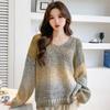 Mokana MKNJD2689 Women's V-Neck Long-Sleeve Knit Sweater