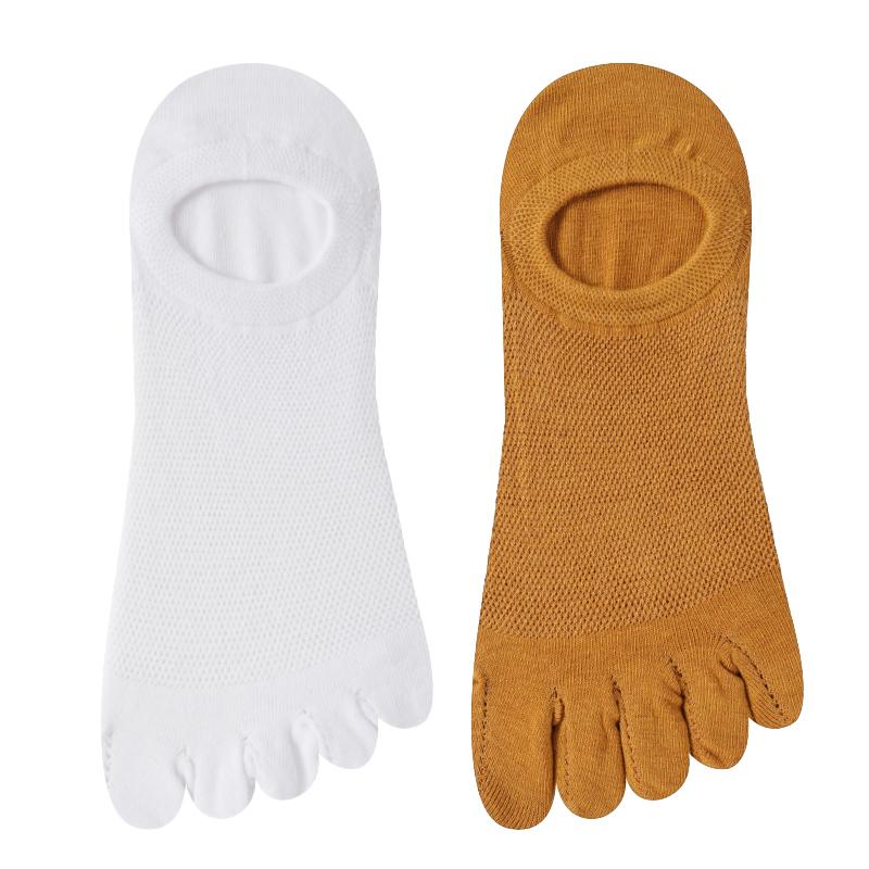 2 páry pánských prstových podkolenek dámských prodyšných bavlněných sportovních běžeckých kotníkových bavlněných krátkých ponožek s pěti prsty