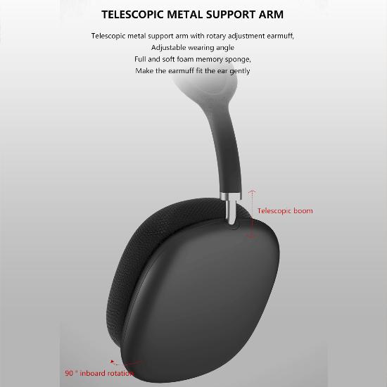 P9 Pro Max Huvudmonterade Bluetooth-hörlurar Brusreducerande Trådlösa Stereo Ljud Hörlurar Sport Spel Bluetooth-hörlurar