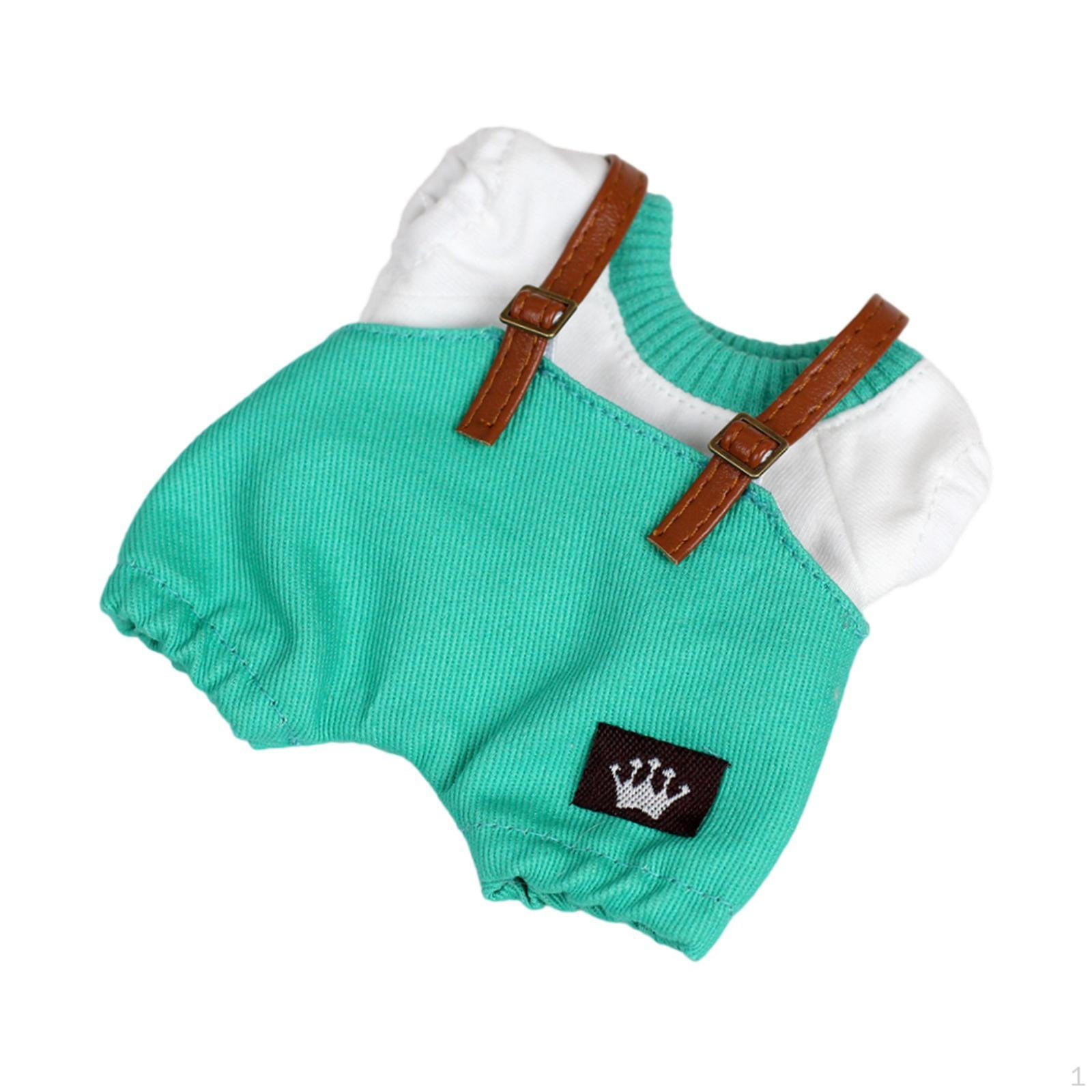 

17 см плюшевая кукольная одежда милые аксессуары удобные костюмы стильные комбинезоны зелёный