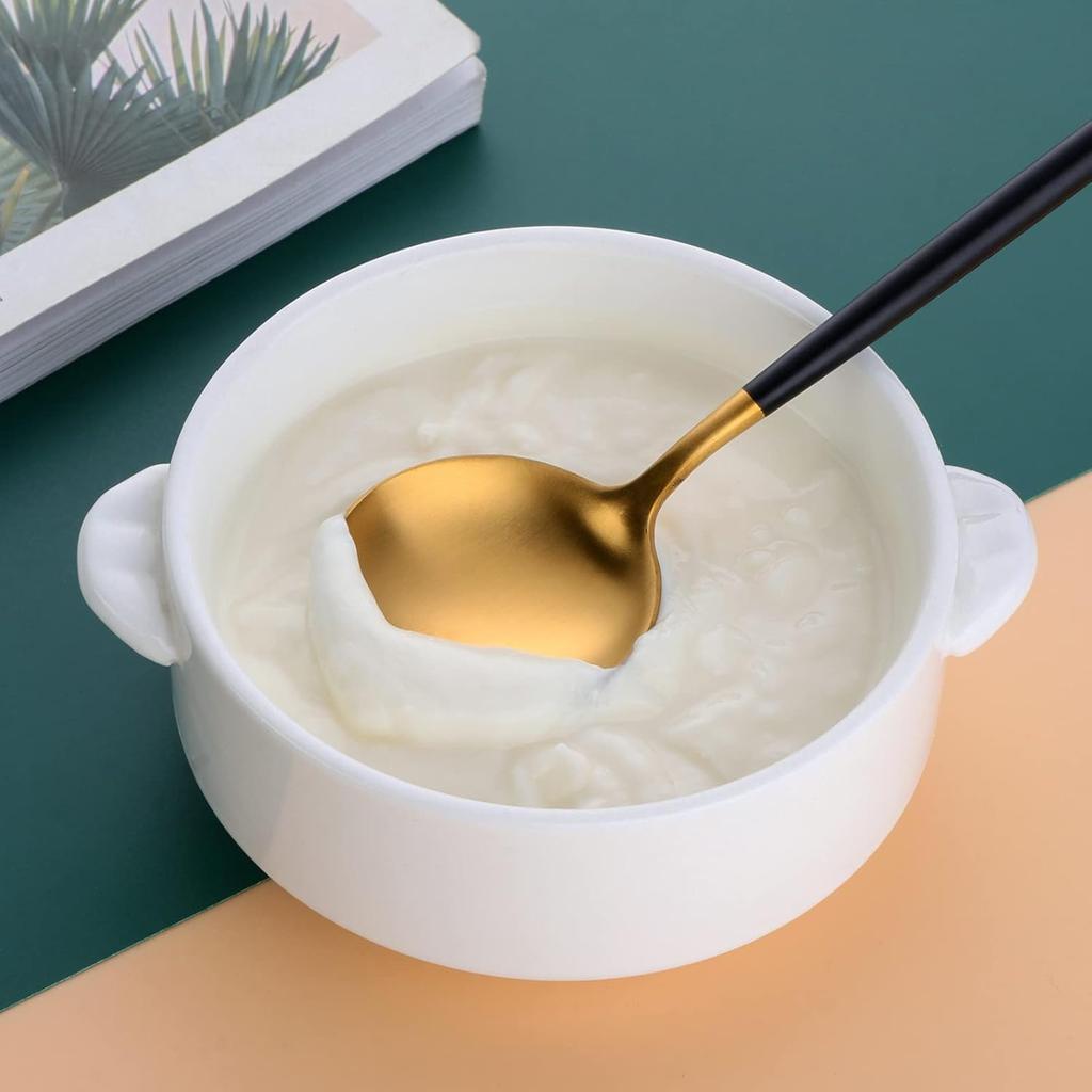 Reusable Chopstick and Spoon Set,Stainless Steel Korean Spoons Chopsticks,Metal Chopsticks Spoons Set of 3 Dinnerware For Home or Restaurant,Black