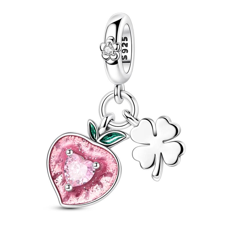 Charms Fit Pan Bracelets Copper Color Strawberry Cherry Blueberries Fruit Sweet Original Diy Jewelry Birthday Fine Gifts