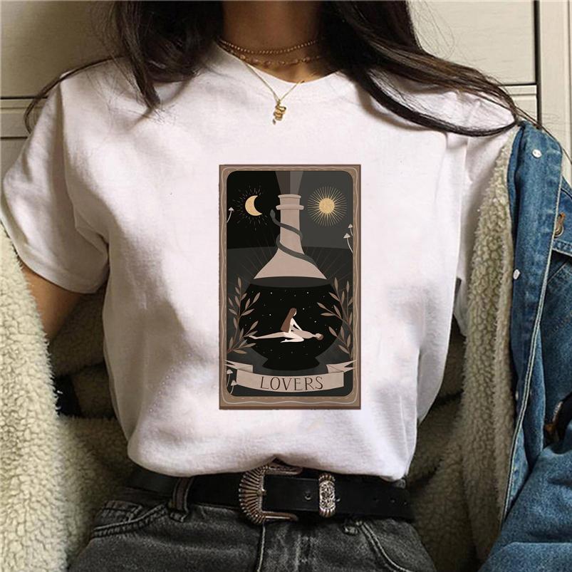 Summer Tshirt Female Tee Skull Cat Print Women Tshirt Punk Dark Grunge Streetwear Ladies Gothic Top Tshirts Harajuku Clothes Y2K