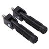 1 Pair Universal Motorcycle Footrests Rear Set Footpegs with 8mm Mounting Bolts Replacement for Aprilla