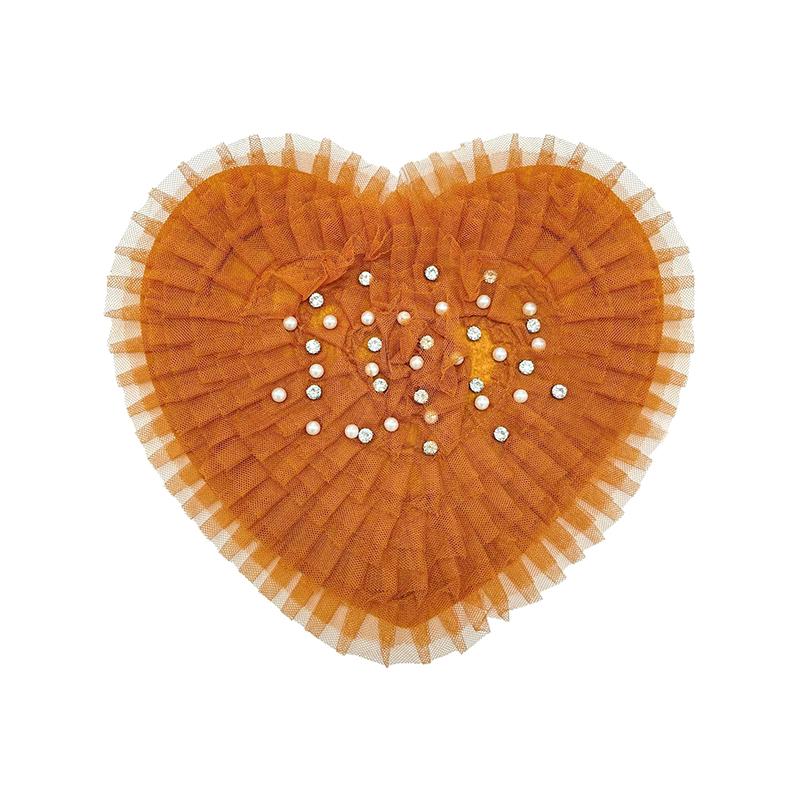 1Pc Love Sexy Clothing Decoration Personality Cloth Sticker Fashion Mesh Gauze Pearl Wrinkled Flower