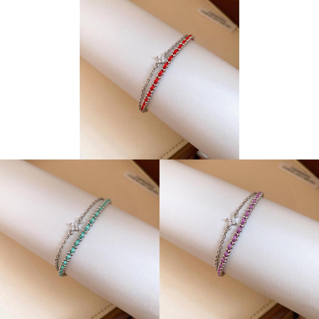 Fashion Smallbatch Zircon Flower Bangle For Womens Casual And Office Wear