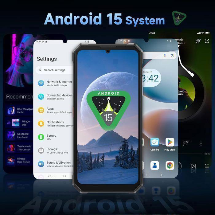 FOSSiBOT F109S - Smartphone robuste Android 15 24Go/256Go, 6.745" FHD, 10600mAh, 50MP, 5G, IP68/IP69K