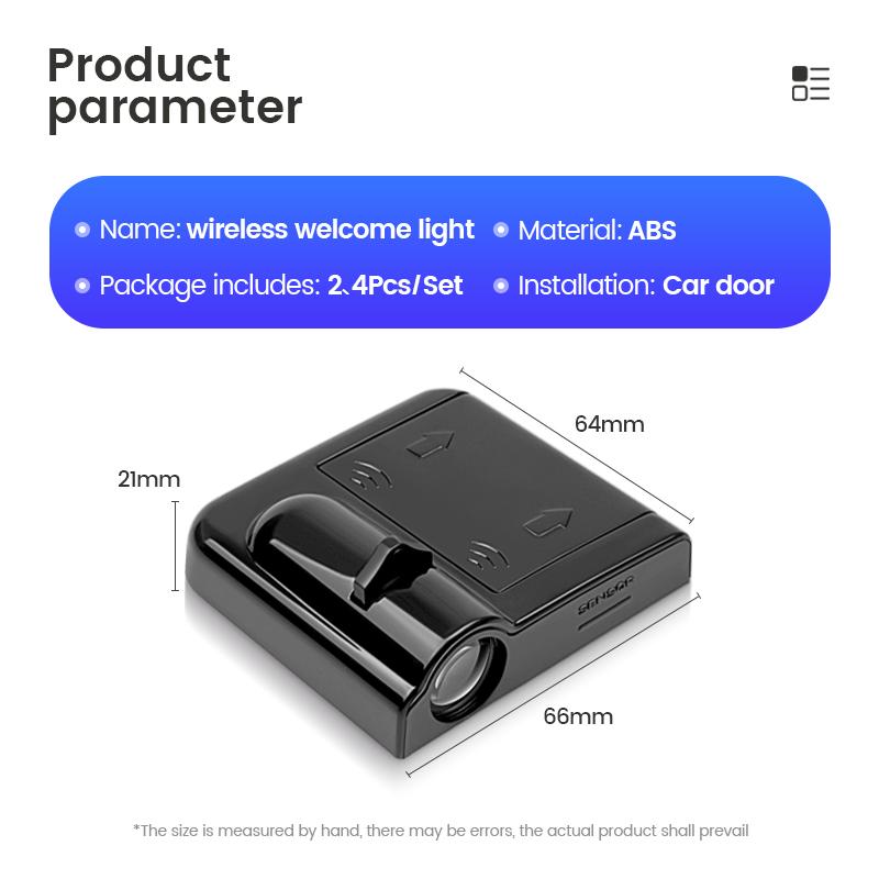 1/2Pcs Car Door Welcome Laser Led Projector Wireless Logo Light Accessories For Citroen C3 C5 AIRCROSS C5X C4 Cactus e-C4 X e-C3