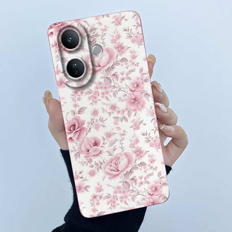 Case For Vivo V60 Lite Cute Panda Sweet Girls Cats Liquid Silicone Soft Back Cover For VivoV60Lite 5G Bumper Protective Casing