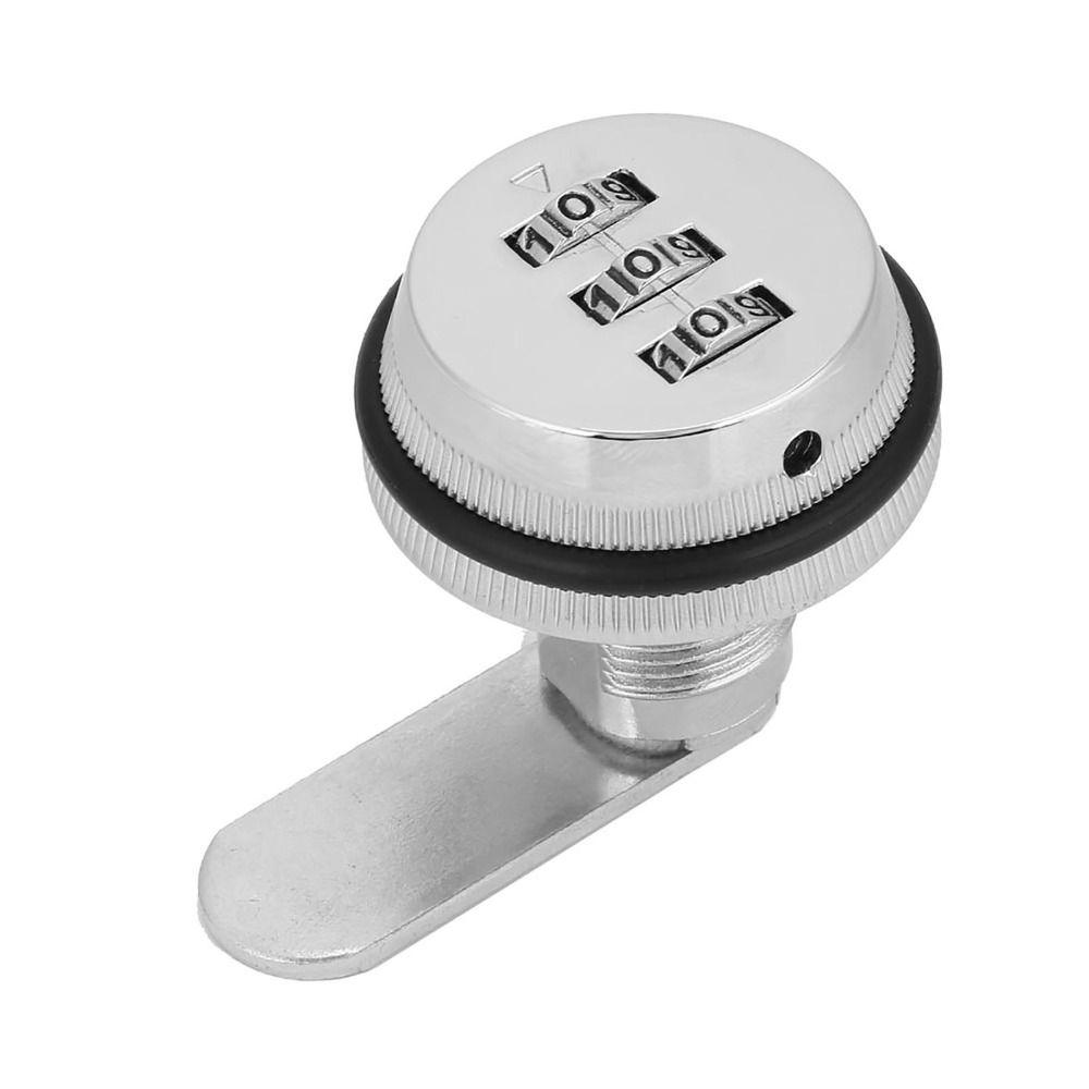 Zinc Alloy Password Combination Lock Silver&Black 3-Digit Combi Lock  Storage Security