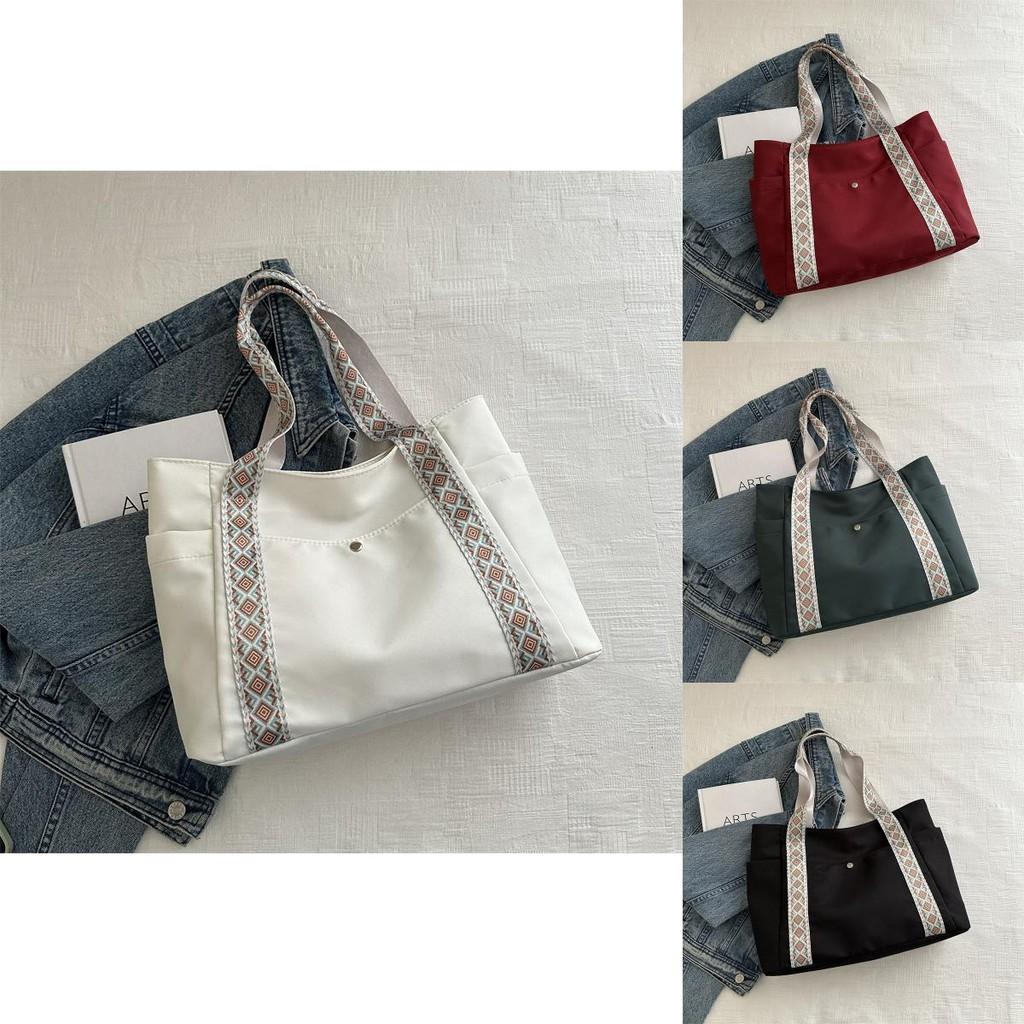 Stylish Large Capacity Tote Bag For Work And Commuting Featuring Trendy Wide Strap Design