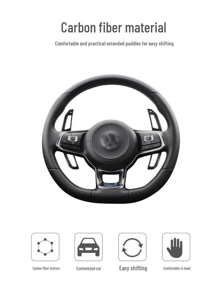 Carbon Fiber Shift Paddles for VW Golf 7 GTI, Lamando GTS, Scirocco