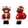Highland Cow Ornament Desktop Figurine Christmas Nutcracker Highland Cow Figurine Santa Claus Resin Statue Highland for Home