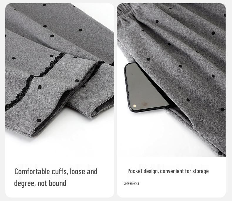 Winter Velvet Women's Pajama Set: Long Sleeve, Turn-Down Collar, Thickened for Home or Casual Outings.