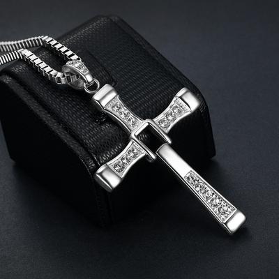 Speed and Passion 8 Titanium Steel Necklace Toledo Same Men's Cross Pendant Domineering Men's Stainless Steel Jewelry