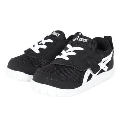 Baby Shoes with One Mycel Cm [Sukusuku] Belt, Baby, Black/White 327, 15.0
