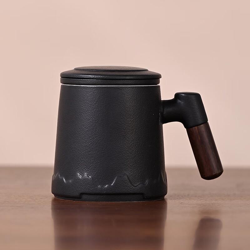 Etravel Guanshan Ceramic Tea Cup with Wooden Handle & Infuser