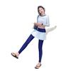 Summer Retro Long Sleeve Crop Top: European & American Streetwear Beach Swimwear