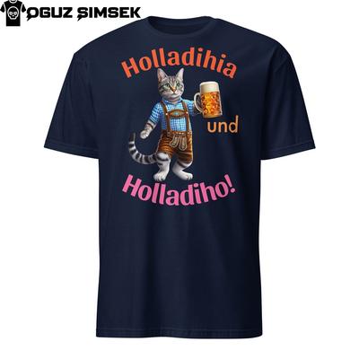 Bayerischer Schuhplattler Katze ''Holladihia und Holladiho'' T-Shirt Oktoberfest Bier T-Shirt