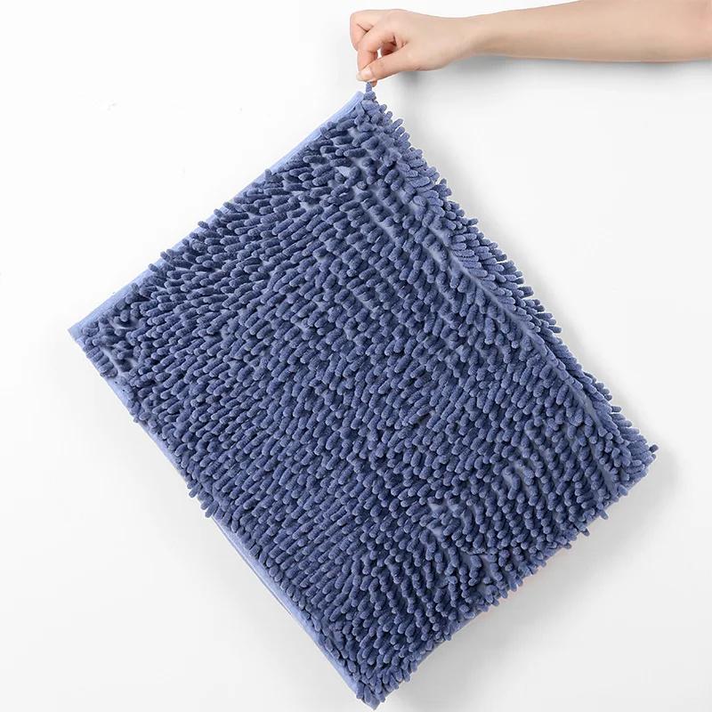 1 PCS Bathroom Rug Mat Non Slip Quick Dry Bath Mats Extra Thick and Super Absorbent Bath Rugs Microfiber Chenille Shower Carpet