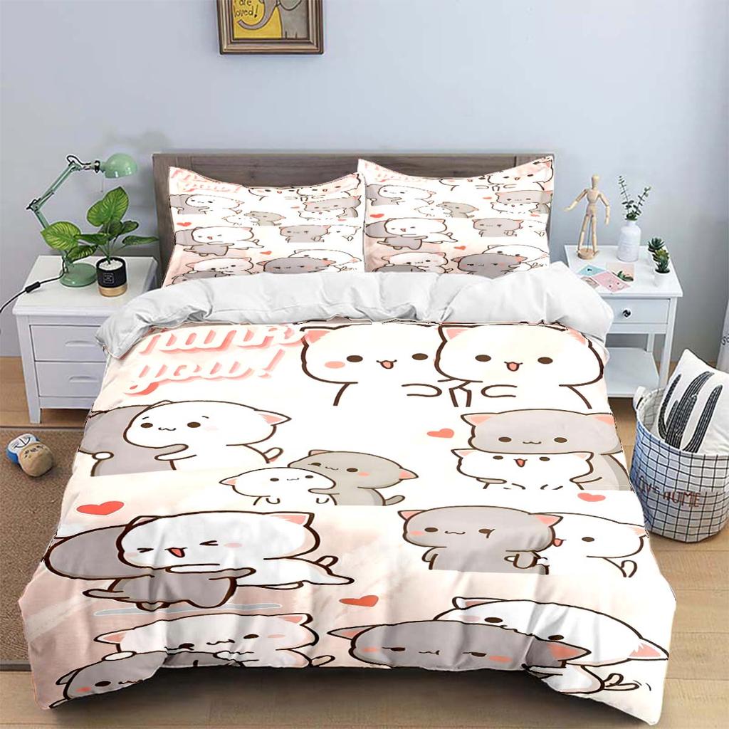 Exquisite Cartoon  B-Bubu Wallpaper  Anime Digital Printing Bedding Set Duvet Cover Comforter Bed  Youth Kids Girl Boys Gift