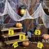 10Pcs Crime Scene Number Sign Decoration Reusable Double-Sided Acrylic 1 To 10 Mini Evidence Marker Table Sign Detective Clue Party Ornament