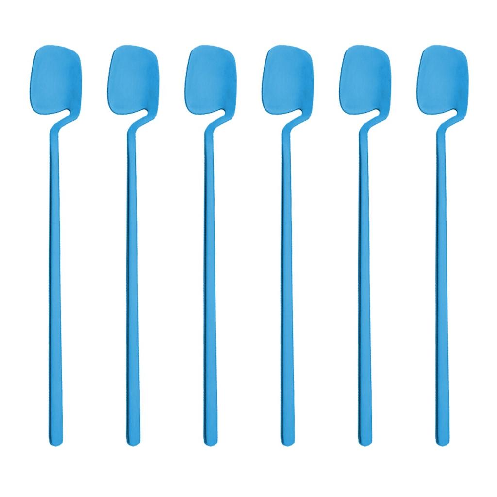 Gold Lange Griff Eis Löffel Set Matt Edelstahl Besteck Besteck Set Kaffee Saft Rühren Getränk Dessert Löffel Geschirr Geschirr