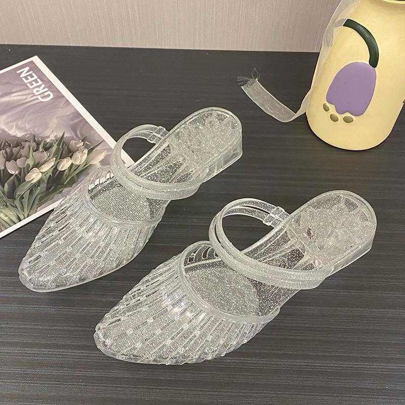 

Женские летние босоножки на платформе с массивным каблуком, с открытым носком, удобные модные повседневные сандалии без застежек 40 белый