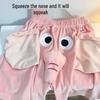 Unisex Funny Squeaky Nose Elephant & Piggy Pajama Shorts