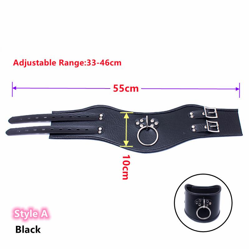 Exotic Accessories of Slave Role Play Leather Restraints Fetish Collar for Adults Sex Games Bdsm Bondage Traction Flirting