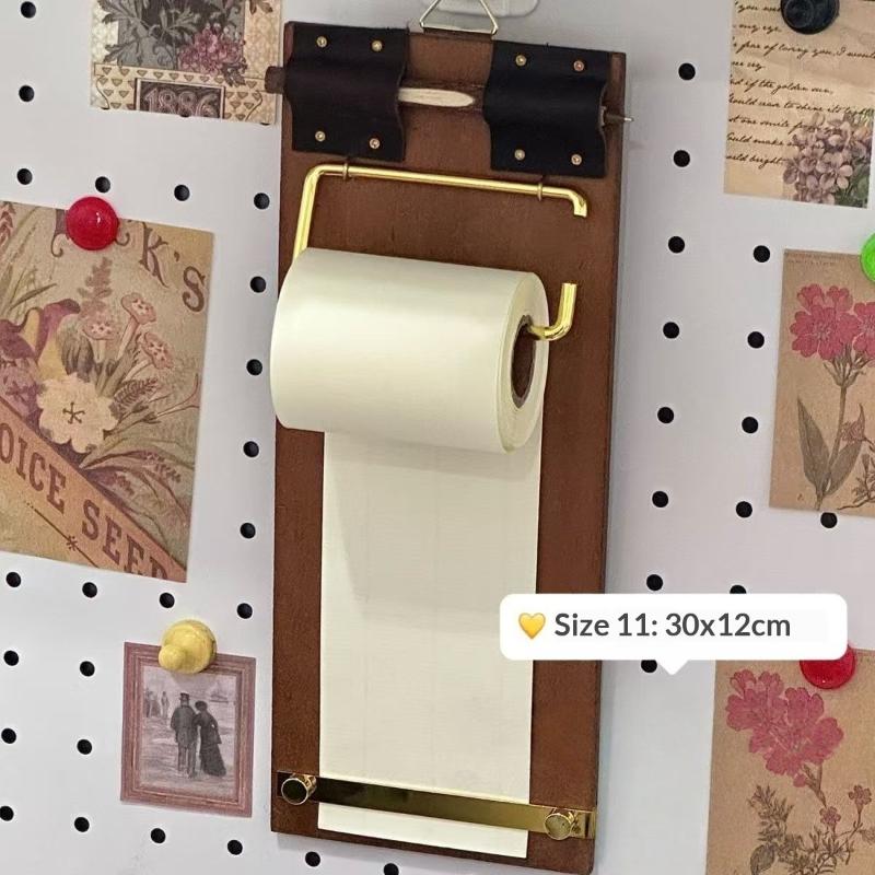 1 Pièce Rouleau de Papier Kraft Rechargeable Set de Carnets Kraft Bloc-Notes Suspendu Listes de Tâches Clipboard Rétro Vintage Fait Main Bricolage Artisanat