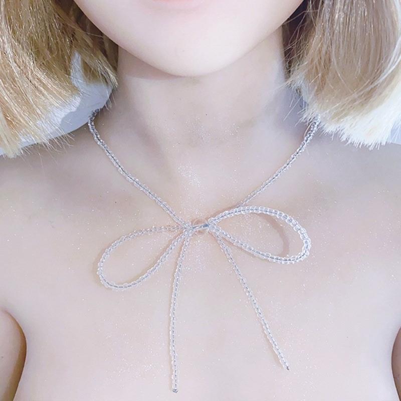 Exquisite Beads Necklace Party Neck Jewelry Glaze Material for Fashion Lover