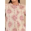 W Beige Floral Printed Regular Kurta for Women