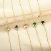 Multicolor Cubic Zirconia Thin Bracelet For Women Fashion Diamond Accent Shining Ins Jewelry