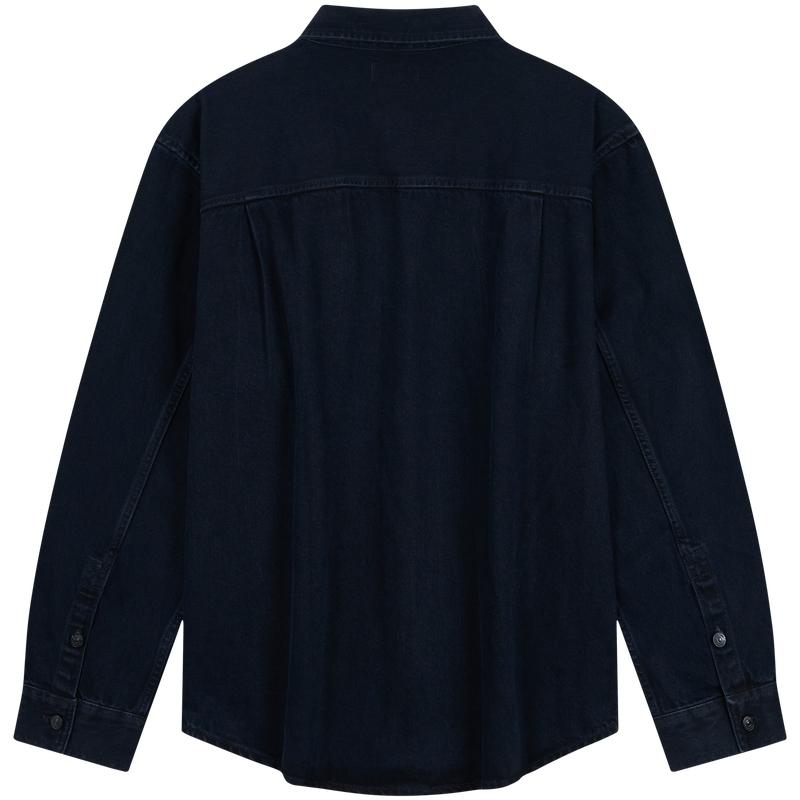 Calvin Klein Classic American Retro Polo Collar Cotton Denim Shirt Men shirts 4RE714G