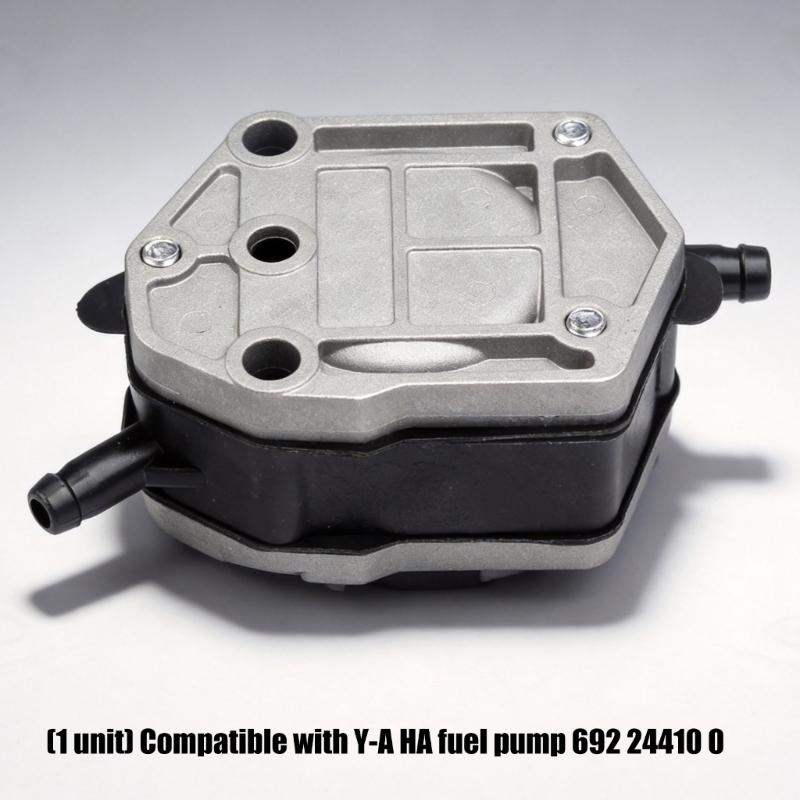 Marine Outboard Fuel Pump Part 692-24410-00 for Engine Care, Mechanical Pump Body with Screw Fastened Cover, Two Port Hose Barbs, Single Unit for